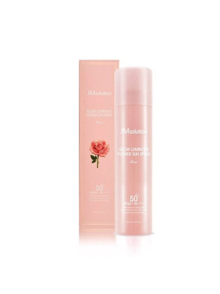 JMsolution Омолаживающий солнцезащитный спрей с розой Glow Luminous Flower Sun Spray SPF50+ PA+180мл