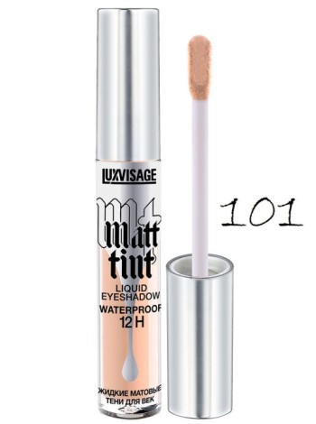 LUXVISAGE Жидкие тени для век матовые №101 Matt tint waterproof 12H 3 мл.