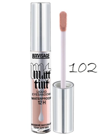 LUXVISAGE Жидкие тени для век матовые №102 Matt tint waterproof 12H 3 мл.