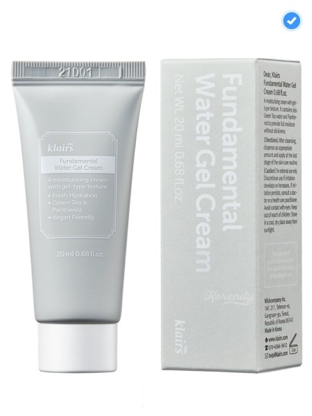 DEAR KLAIRS Гель для лица антиоксидантный - Fundamental Watery Gel Cream 20 мл