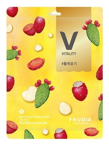 FRUDIA Витализирующая тканевая маска с кактусом MASK CACTUS  20 мл.