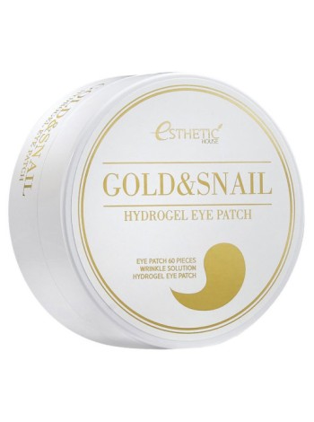 ESTHETIC HOUSE Патчи гидрогелевые с золотом и муцином улитки GOLD&SNAIL HYDROGEL EYE PATCH 60 шт.