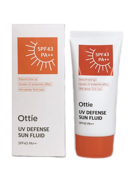 Ottie Водостойкий солнцезащитный флюид для лица и тела UV Defense Sun Fluid SPF43/PA++ 50мл
