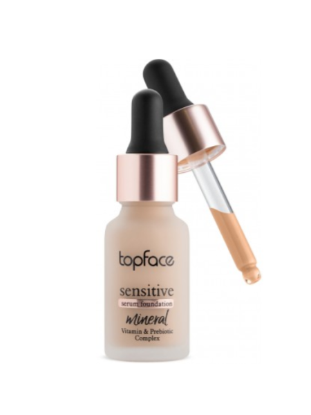 TOPFACE Минеральная тональная основа-серум скрывающая поры Sensitive Serum Foundation тон 005