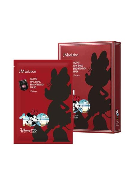 JMSolution Маска для лица осветляющая с муцином улитки Mask Disney Active Pink Snail Brightening 