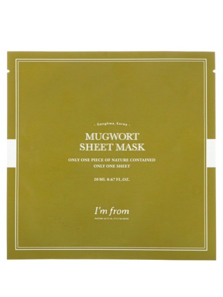 I`M FROM Тканевая маска с полынью Mugwort Sheet Mask 23 мл.