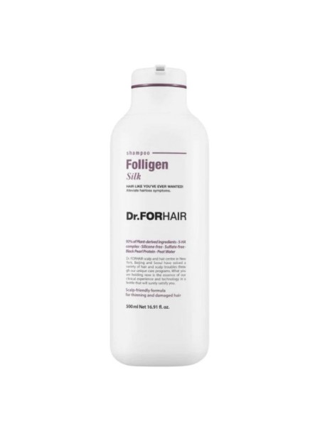 Dr.FORHAIR Шёлковый шампунь для повреждённых волос Folligen Silk Shampoo,500 мл 