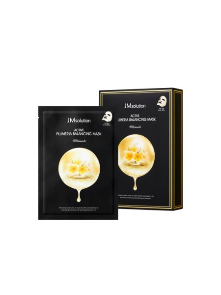 JMsolution Маска тканевая с экстрактом плюмерии  Active plumeria balancing mask