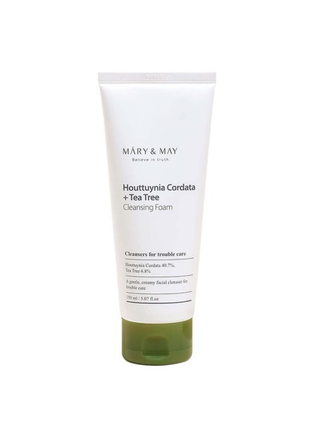 Mary&May Очищающая пенка для чувствительной кожи Houttuynia Cordata + Tea Tree Cleansing Foam 150мл