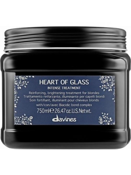 Davines Интенсивный уход для защиты и сияния блонд Heart Of Glass Intense Treatment 750 мл										