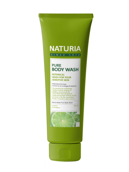 NATURIA Гель для душа МЯТА/ЛАЙМ Pure Body Wash (Wild Mint & Lime 100 мл