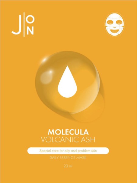 J:ON Маска для лица тканевая с вулканическим пеплом Molecula Volcanic Ash Daily Essence Mask 23 мл.