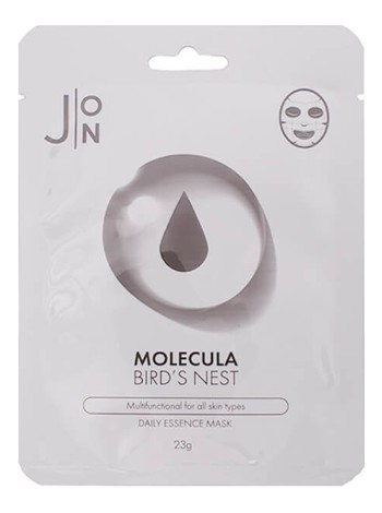 J:ON Маска для лица тканевая с ласточкиным гнездом Molecula Bird`s Nest Daily Essence Mask 23 мл.