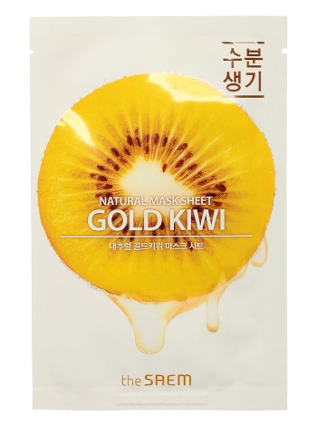 The Saem Тканевая маска с экстрактом киви - Natural Gold Kiwi Mask Sheet 21 мл