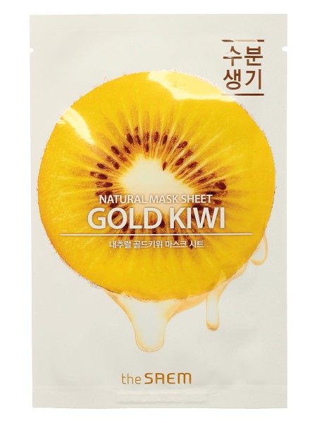 The Saem Тканевая маска с экстрактом киви - Natural Gold Kiwi Mask Sheet 21 мл