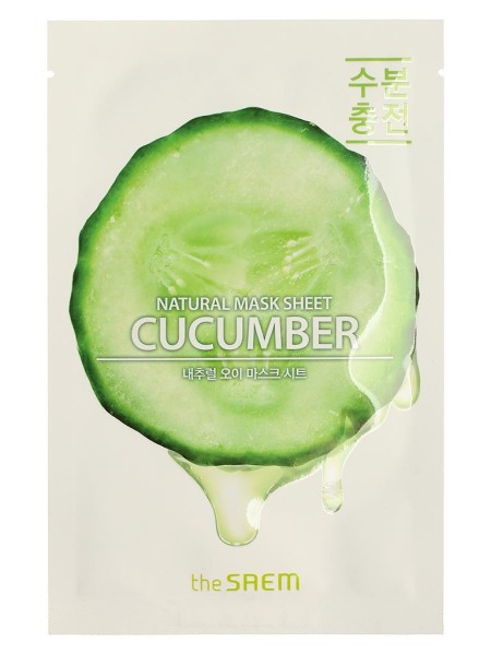 The Saem Тканевая маска с экстрактом огурца - Natural Mask Sheet Cucumber 21 мл