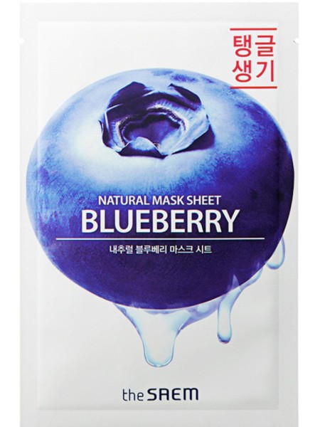 The Saem Тканевая маска с экстрактом черники - Natural Blueberry Mask Sheet 21 мл