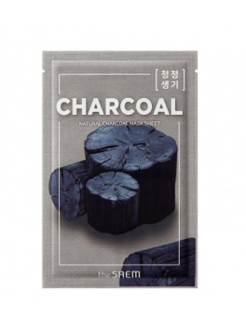 The Saem Тканевая маска с древесным углем - Natural Charcoal Mask Sheet 21 мл