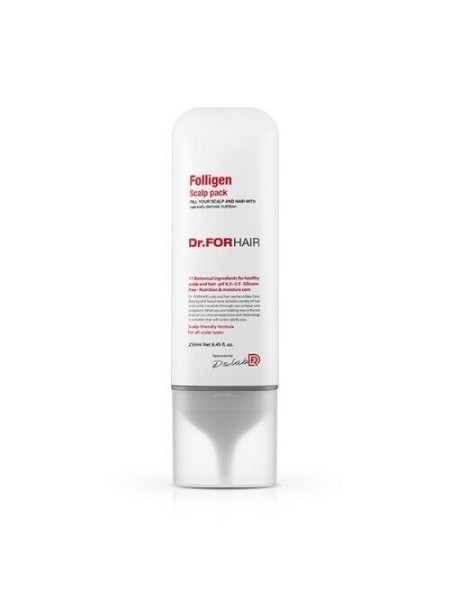 DR.FORHAIR Мульти-маска 4 в 1 для ухода за кожей головы Folligen Scalp Pack 250 мл