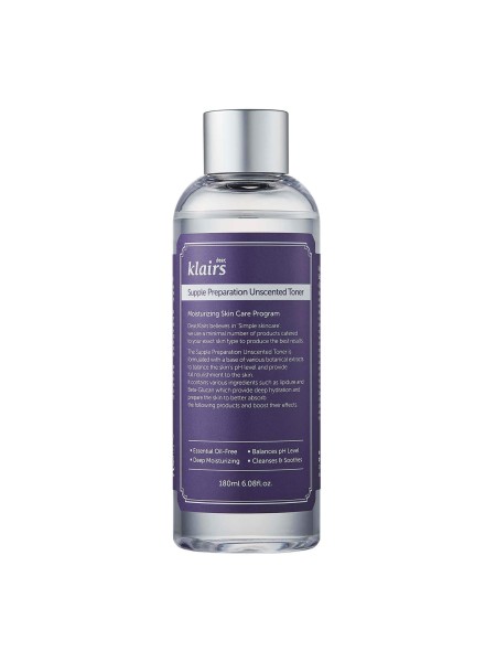 DEAR KLAIRS Тонер для лица увлажняющий без запаха Supple Unscented Toner 180 мл.