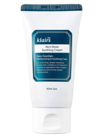 DEAR KLAIRS Глубокоувлажняющий крем для лица Rich Moist Soothing Cream 60 мл