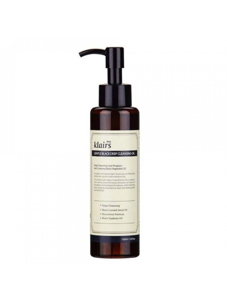 DEAR KLAIRS Гидрофильное масло с черным кунжутом Gentle Black Deep Cleansing Oil 150 мл.