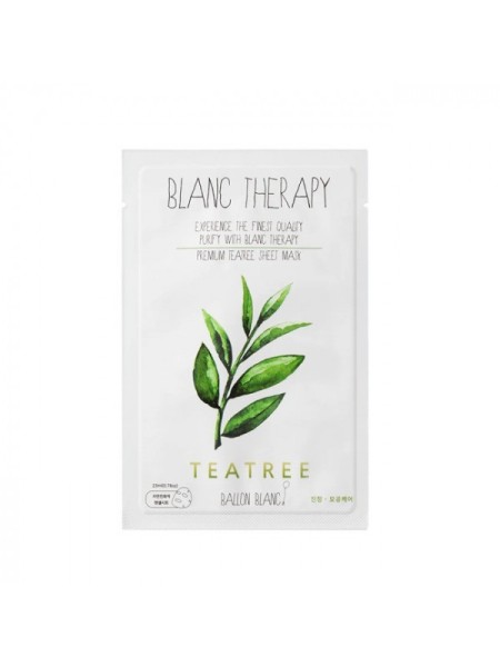 BALLON BLANC Тканевая маска с чайным деревом для жирной и проблемной кожи лица Teatree Sheet Mask (2