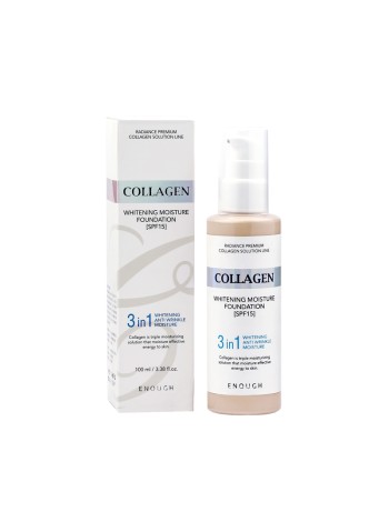 ENOUGH Тональный крем с коллагеном 3 в 1 Collagen Whitening Moisture Foundation № 13, 100 мл .