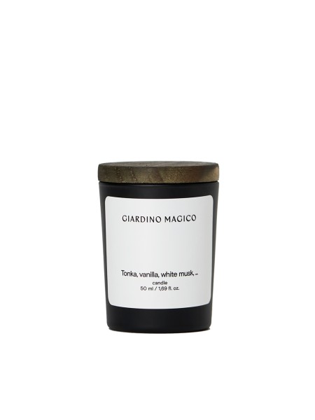GIARDINO MAGICO Парфюмированная свеча (в коробке) Tonka, vanilla, white musk (50 мл)