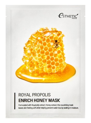 ESTHETIC HOUSE Маска тканевая мед и прополис- Royal propolis enrich honey mask, 25мл