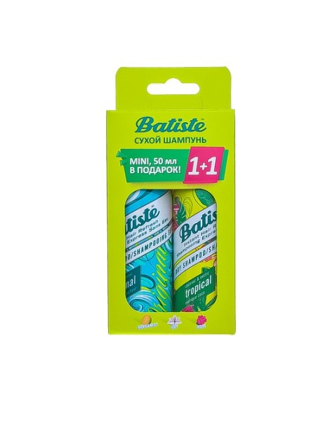 Batiste-travel Original 50ml+Tropical Сухой Шампунь 50 ml