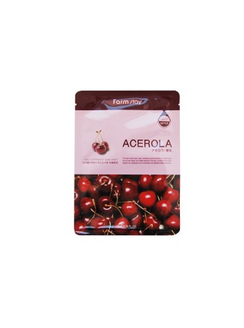 FarmStay Тканевая маска для лица с экстрактом ацеролы Visible Difference Mask Sheet Acerola 