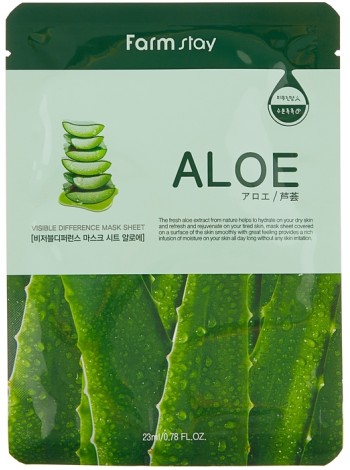 FarmStay Маска с экстрактом алоэ Visible Difference Mask Sheet Aloe 
