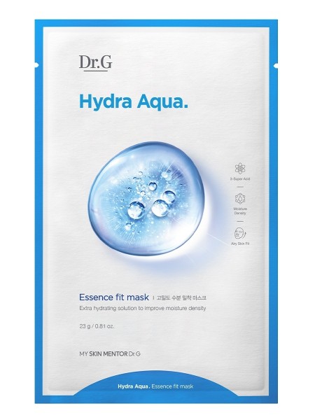 Dr.G Тканевые маски для лица с 11 гиалуроновыми кислотами "HYDRA AQUA ESSENCE FIT MASK "