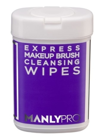 MANLY PRO Салфетки для очищения кистей Express MakeUp Brush Cleansing Wipes 50