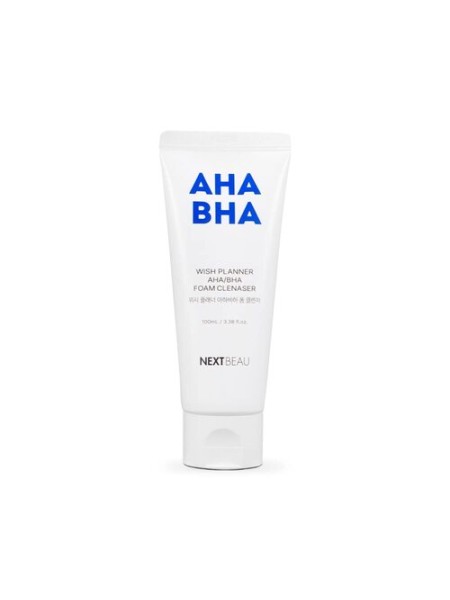 NEXTBEAU Пенка для умывания с AHA/BHA кислотами Wish Planner AHA/BHA Foam Cleanser 100 мл