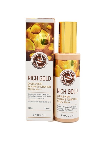 ENOUGH Тональный крем с частичками золота Rich Gold Double Wear Radiance SPF50+ PA+++ №13 100 мл