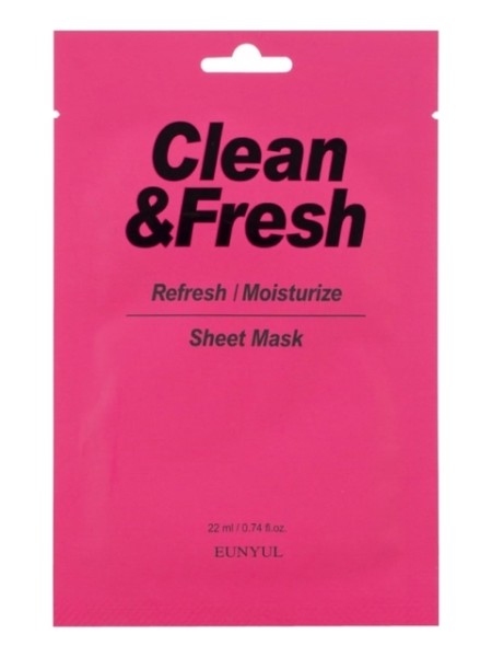 EUNYUL Тканевая маска для освежающего и увлажняющего эффекта CLEAN&FRESH MASK 22 мл.