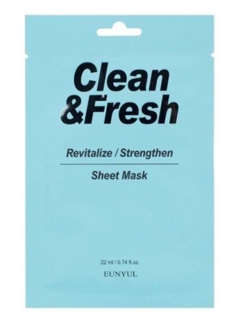 EUNYUL Тканевая маска для восстановления здоровья кожи CLEAN&FRESH MASK 22 мл.