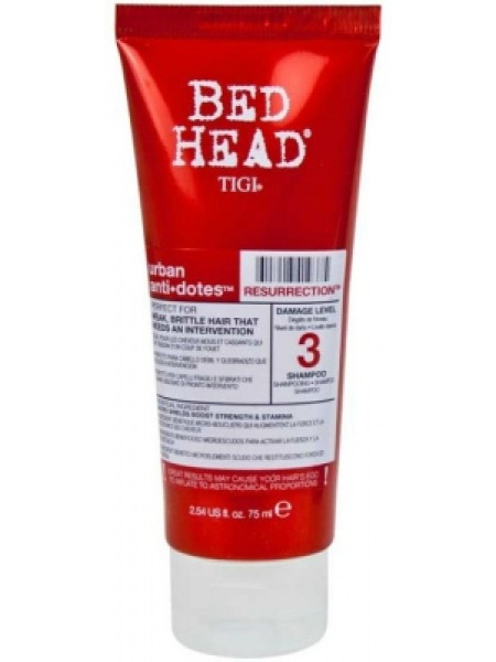 TIGI Шампунь Для Сильно Поврежденных Волос Уровень 3, Bed Head Urban Anti+dotes Resurrection 75 мл.