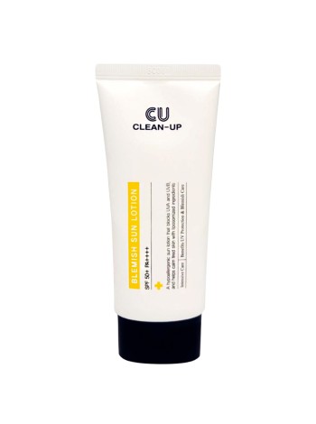 CUSKIN Успокаивающий солнцезащитный крем-лосьон  Clean-Up Blemish Sun Lotion SPF 50+PA++++60мл