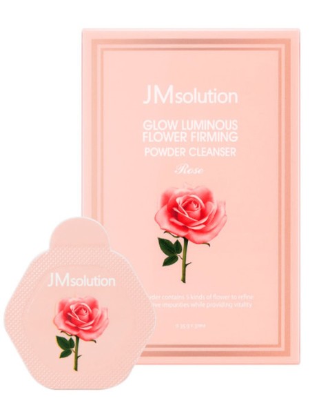 JMsolution Энзимная пудра с экстрактом розы Glow Luminous Flower Firming Powder Cleanser Rose