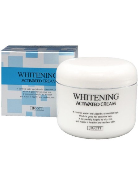 JIGOTT Крем для лица выравнивающий тон кожи с ниацинамидом WHITENING Activated Cream