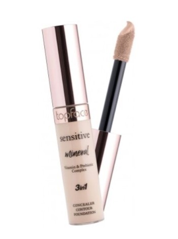 TOPFACE Жидкий минеральный консилер 3 в 1 для лица и глаз Sensitive Mineral Concealer тон 001