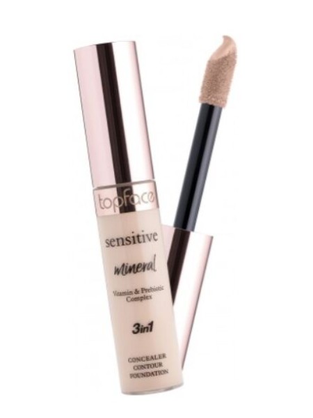 TOPFACE Жидкий минеральный консилер 3 в 1 для лица и глаз Sensitive Mineral Concealer тон 001