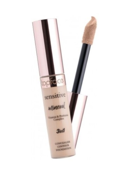 TOPFACE Жидкий минеральный консилер 3 в 1 для лица и глаз Sensitive Mineral Concealer тон 002