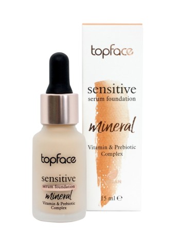 TOPFACE Минеральная тональная основа-серум скрывающая поры Sensitive Serum Foundation тон 001