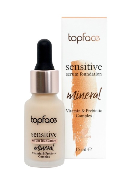 TOPFACE Минеральная тональная основа-серум скрывающая поры Sensitive Serum Foundation тон 001