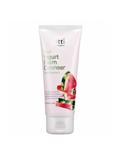 OTTIE Фруктовая йогуртовая пенка для умывания арбуз Fruit Yogurt Foam Cleanser 150 мл.