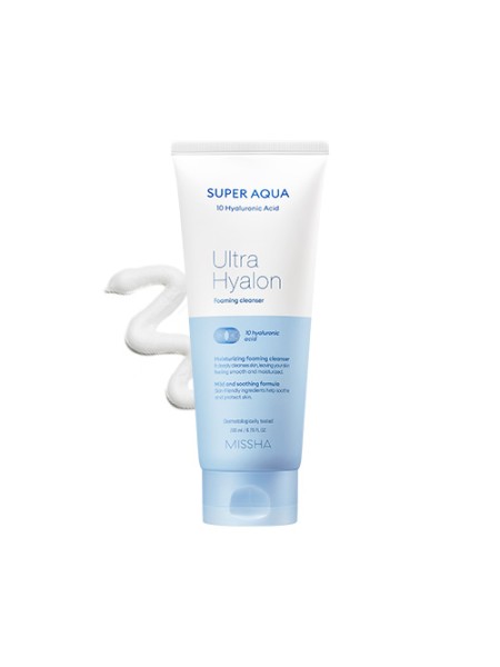 Missha Увлажняющая пенка с гиалуроновой кислотой Super Aqua Ultra Hyalron Cleansing Foam